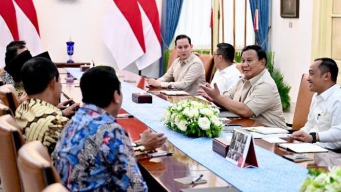 Presiden RI Prabowo Subianto saat menerima rombongan elite PKS.