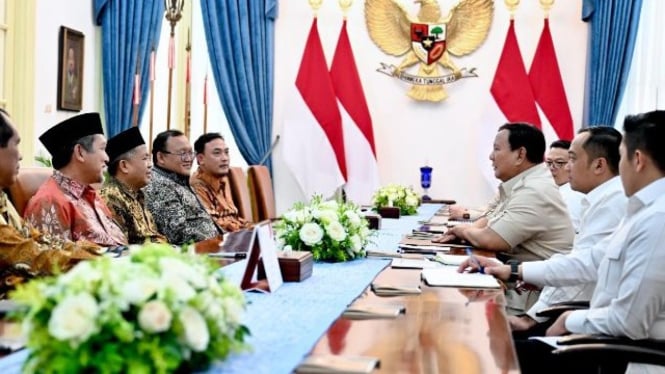 Presiden RI Prabowo Subianto saat menerima rombongan elite PKS.
