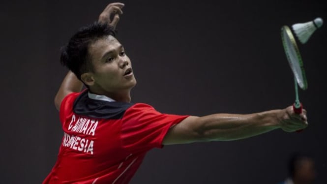 Foto arsip - Pebulutangkis tunggal putra Indonesia Christian Adinata.