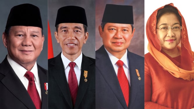 Prabowo Subianto, Jokowi, SBY, dan Megawati Soekarnoputri