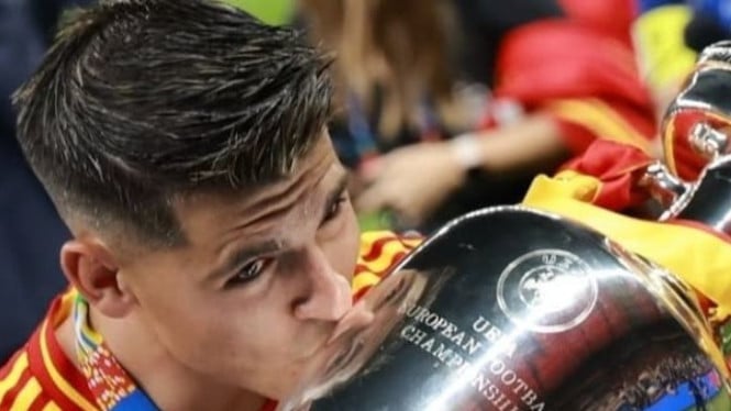 Pemain Spanyol Alvaro Morata