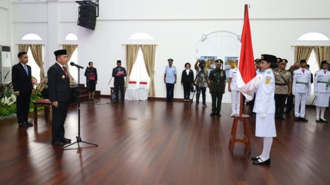Pengukuhan anggota Paskibraka di Provinsi Papua