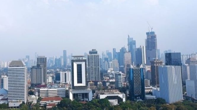 Ilustrasi kota Jakarta.