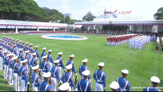 Upacara HUT ke-80 RI di Istana Merdeka Jakarta
