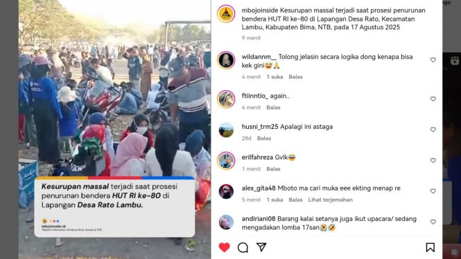 Kesurupan Massal saat Upacara HUT ke-80 RI di Bima