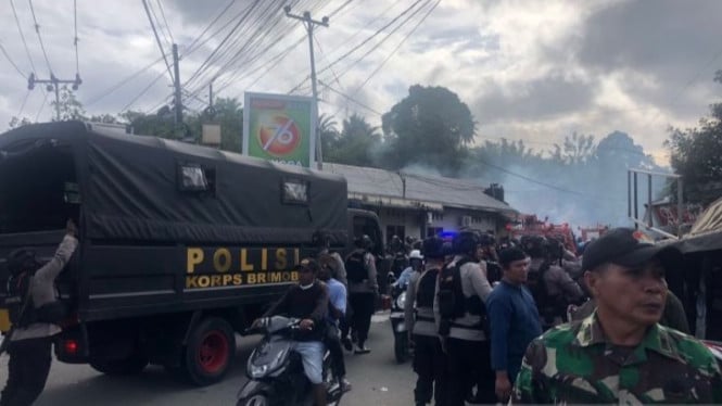 Bentrokan pecah di Ambon, Selasa 19 Agustus 2025