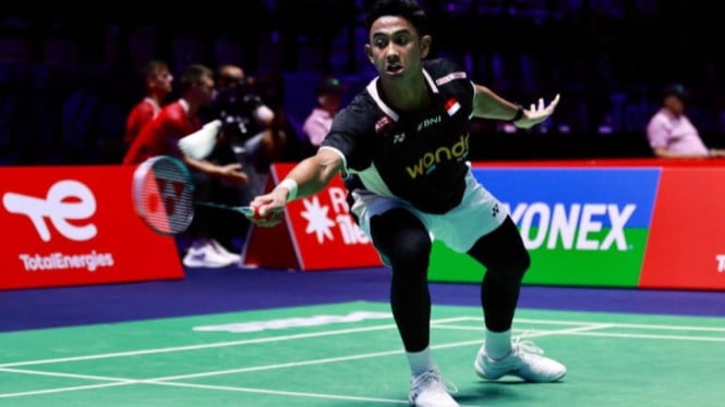 Pebulu tangkis tunggal putra Indonesia Alwi Farhan.