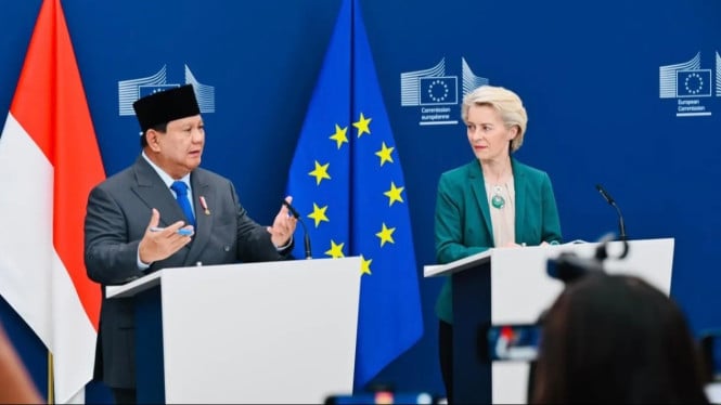 Presiden Prabowo dan Presiden Komisi Eropa Ursula von der Leyen