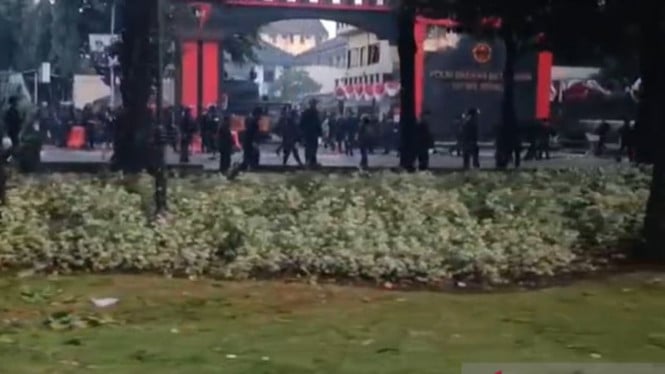 Anggota kepolisian masih jaga ketat Mako Brimob Kwitang