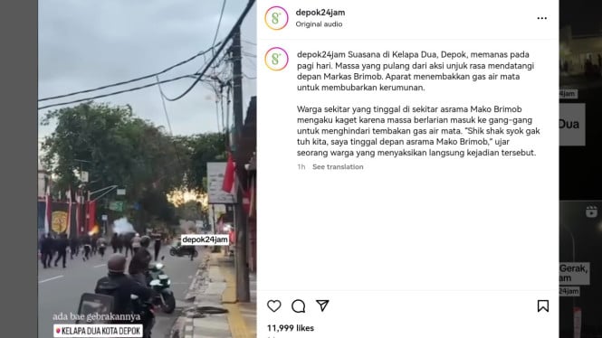 Suasana di Mako Brimob Kelapa Dua Depok