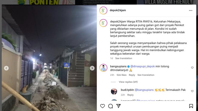 Proyek Got Tapi Puingnya Diminta Warga yang Bersihkan