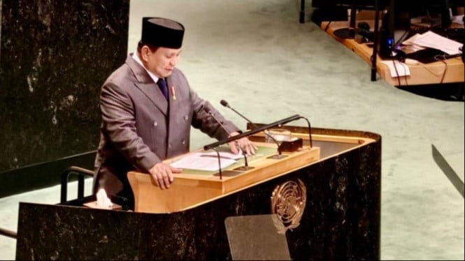 Presiden RI Prabowo Subianto berbicara di KTT PBB