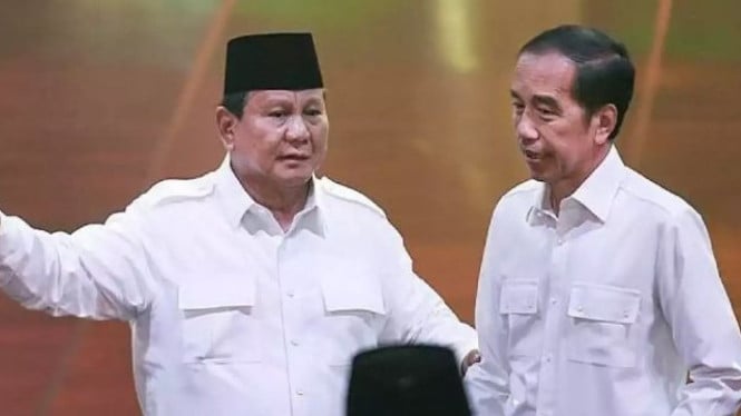 Presiden RI Prabowo Subianto bersama Jokowi di HUT Gerindra.