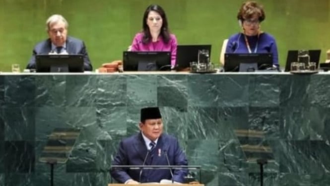 Presiden RI Prabowo Subianto pidato di Sidang Umum PBB.
