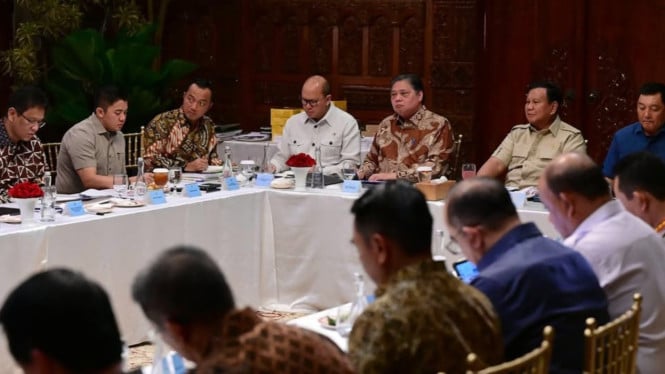 Presiden Prabowo Subianto Rapat Dengan Para Menterinya