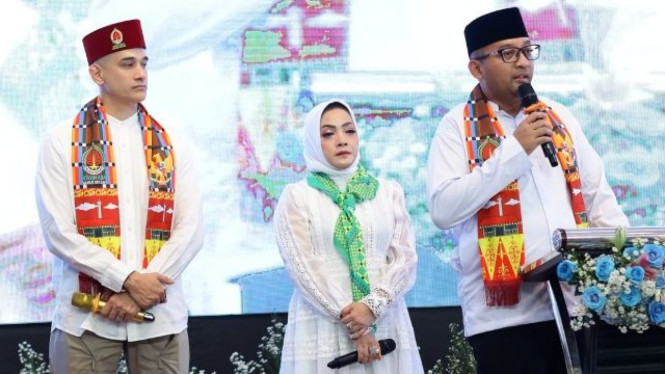 Wakil Ketua Umum Dewan Adat Bamus Betawi, Heikal Safar (kanan).