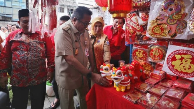 Wagub DKI Rano Karno di Pecinan Glodok, Taman Sari, Jakarta Barat,