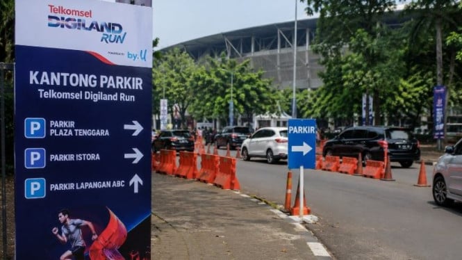 Ilustrasi kantong parkir di Jakarta.