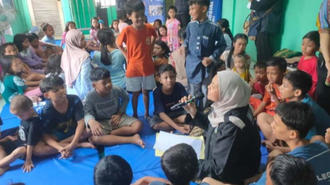 Anak-anak penyintas korban kebakaran di Tambora, Jakarta Barat.