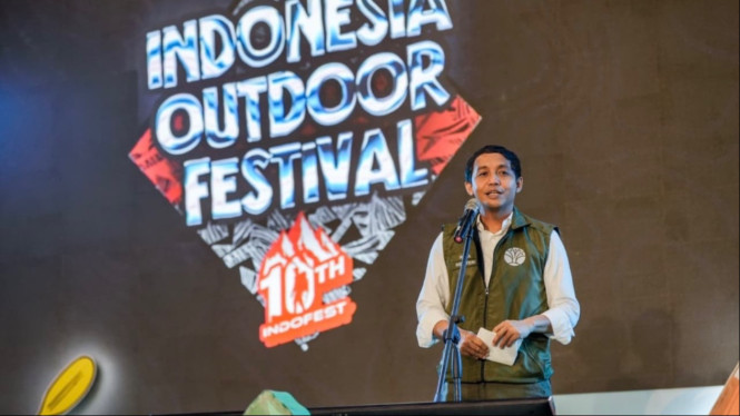 Menteri Kehutanan Raja Juli Antoni dalam rangkaian pembukaan Indonesia Outdoor Festival (INDOFEST) 2026 di Jakarta, Kamis (4/6/2026)