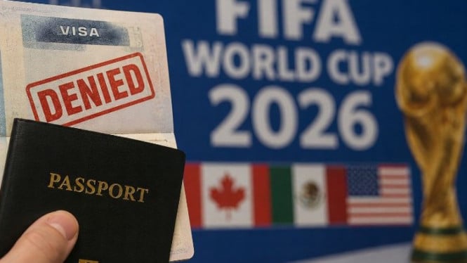 Ilustrasi Persoalan visa izin masuk ke AS jadi sorotan dalam perhelatan Piala Dunia 2026.
