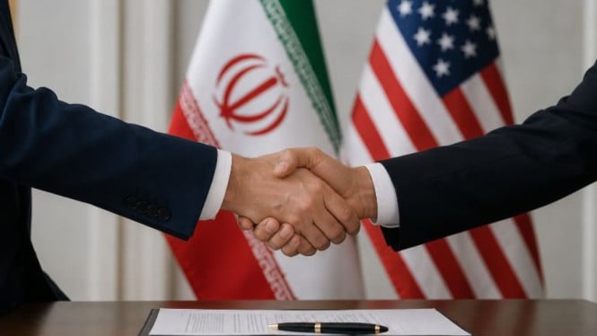 Ilustrasi kesepakatan damai Iran dan Amerika Serikat.