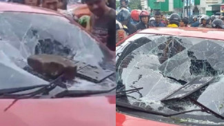 Mobil Brio di Makassar Diamuk Masa Karena Kabur usai Isi BBM di SPBU