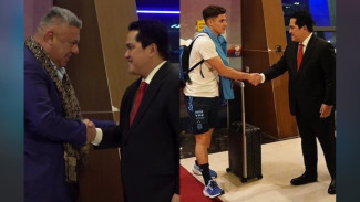 Erick Thohir dan Jajaran PSSI Sambut Kedatangan Timnas Argentina