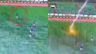 Seorang Pria Tewas Tersambar Petir Saat Bermain Bola di Stadion Siliwangi Bandung