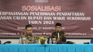 Sepi Peminat, KPU Sukoharjo Perpanjang Masa Pendaftaran Pasangan Calon Bupati