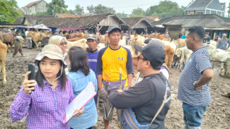 Anggota DPRD Jateng M. Ali Wafa Tinjau Harga dan Kondisi Hewan Kurban di Pasar Hewan Rembang