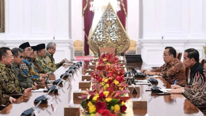 Pimpinan MPR RI Temui Presiden Jokowi di Istana Merdeka Jakarta