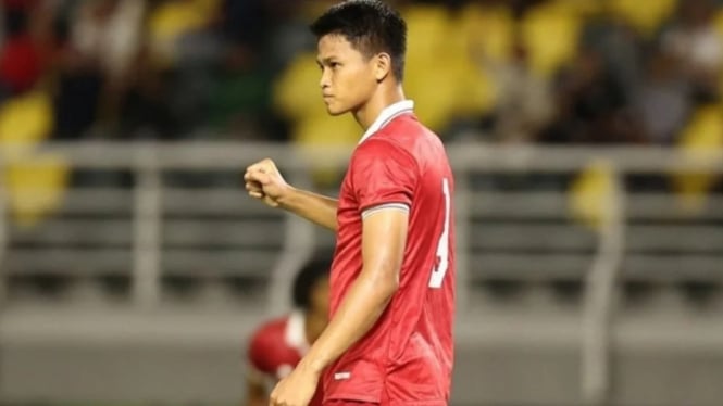 Hokky Caraka cetak gol saat lawan Taiwan