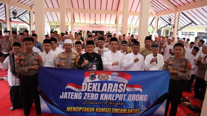 Polres Pemalang deklarasi knalpot brong di Pilkada 2024