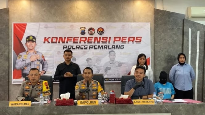 Kapolres Pemalang AKBP Eko Sunaryo merilis kasus penemuan bayi