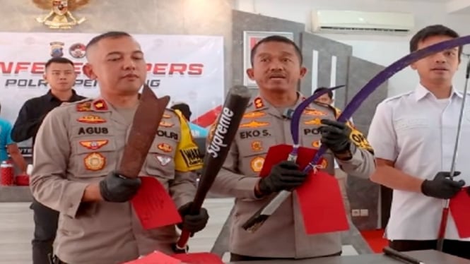 Kapolres Pemalang AKBP Eko Sunaryo merilis kasus tawuran