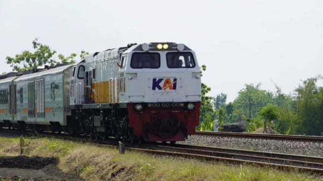 Ilustrasi kereta api Dharmawangsa Ekspres