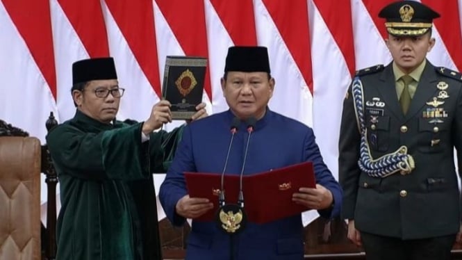 Prabowo Subianto resmi dilantik sebagai Presiden RI