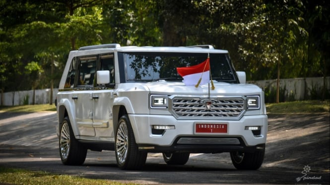 MV3 Garuda Limousine yang digunakan Prabowo usai pelantikan Presiden