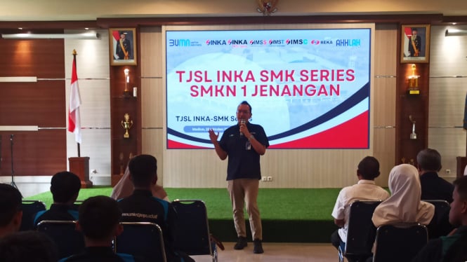 SMK 1 Jenangan Ponorogo praktik pengelasan di PT INKA