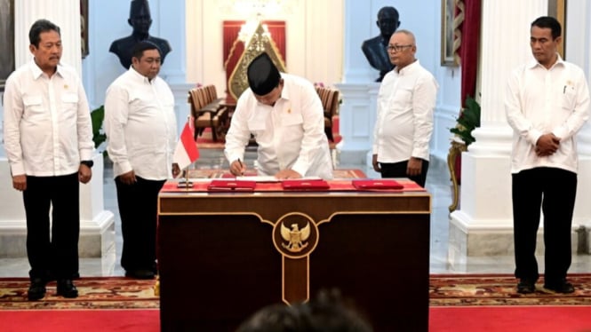 Presiden Prabowo Subianto teken PP Penghapusann Utang UMKM