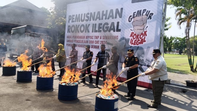 pemusnahan rokok ilegal