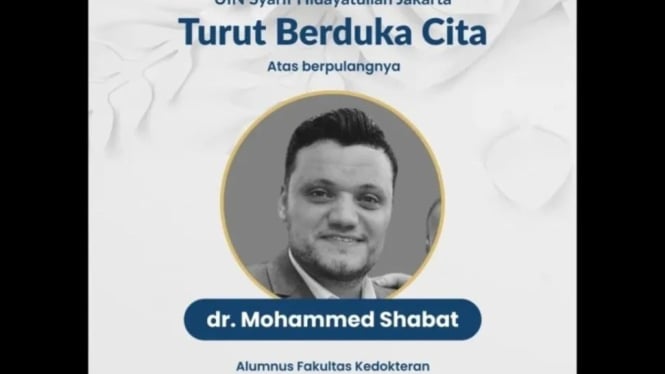 Mohammed Shabat, dokter lulusan Indonesia tugas di Gaza.