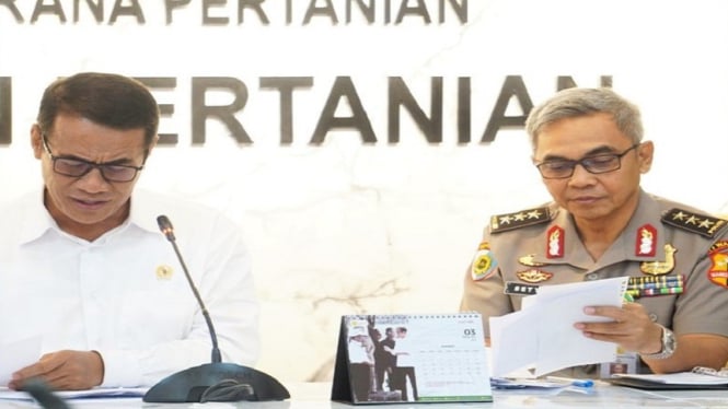 Mentan Andi Amran Sulaiman dengan Komjen Setyo Budiyanto