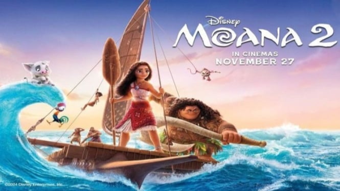 Film Moana 2 tayang di bioskop