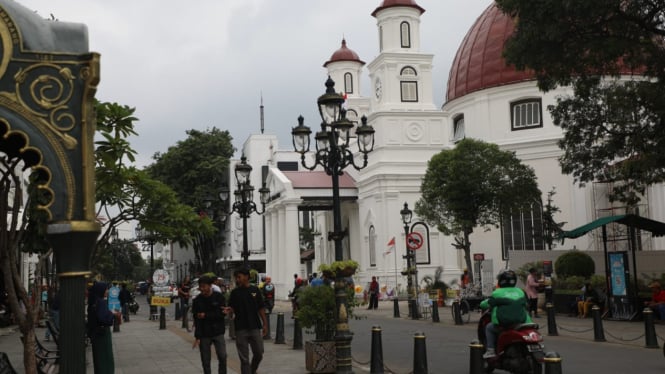 Suasana kawasan Kota Lama Semarang