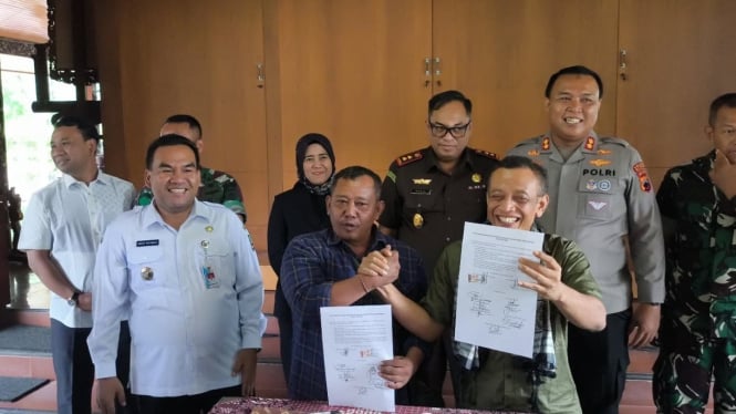 Ormas Pemuda Pancasila (PP) dan GRIB di Blora sepakat damai