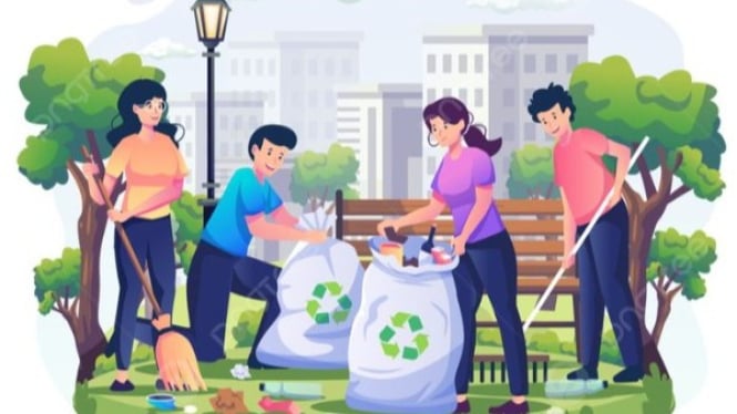 ilustrasi Program Pemuda Sekolah Sampah