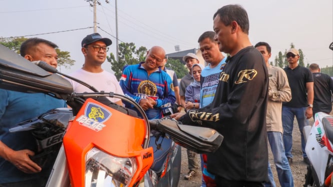 Peserta lomba trail di Jateng