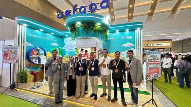 Booth Beras Befood Setra Ramos BULOG di JIEXPO